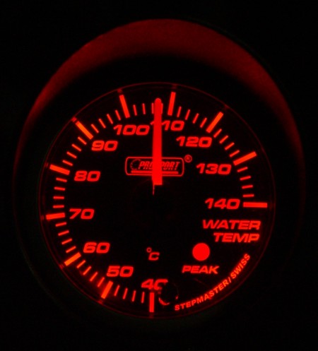 52mm Electrical Water Temp Gauge with Warning and Peak